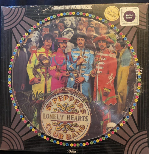 1970s Re-issue Sgt. Pepper's Picture Disc Factory Sealed With Hype Stickers