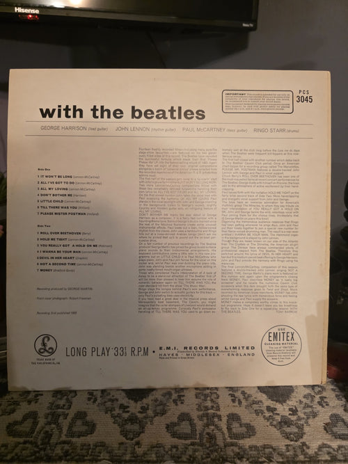 1976 STEREO version Beatles With The Beatles  UK PRESSING 
